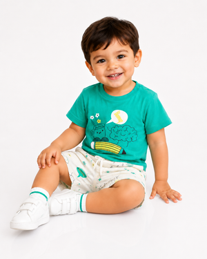 Boys Peach Pull On Cotton Soft Clothing Set BloomUp