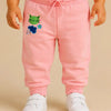 Pink Toddler Joggers with Cat Embroidery – Fun & Comfortable Girls Pants