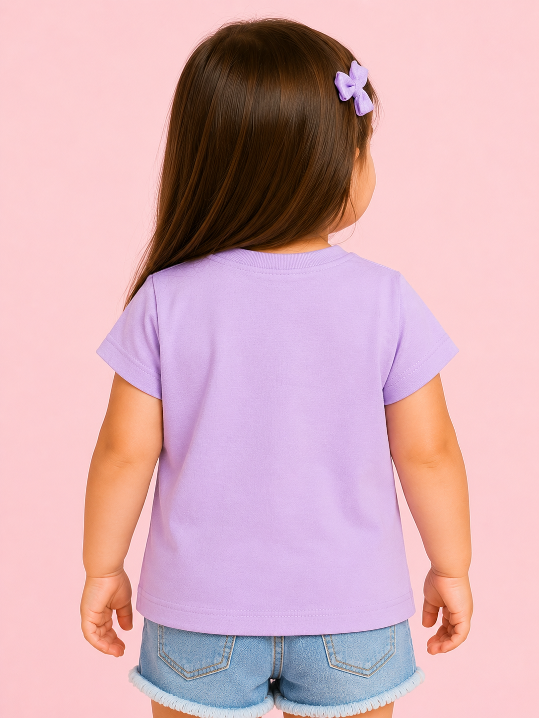 Girls Lavender Short Sleeved Shirt Soft Cotton T-Shirt Boys BloomUp