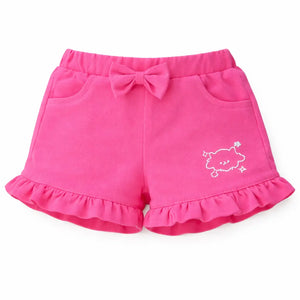 Girls Hot Pink Bow Detail Ruffle Shorts BloomUp
