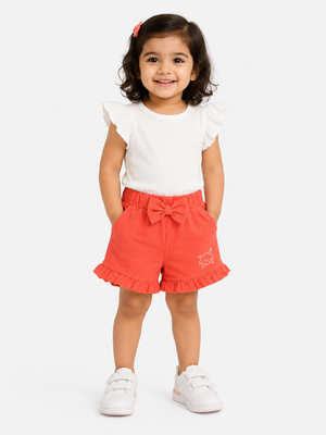 Orange Stylish Playwear Boys  Soft Cotton Bottom Wear BloomUp