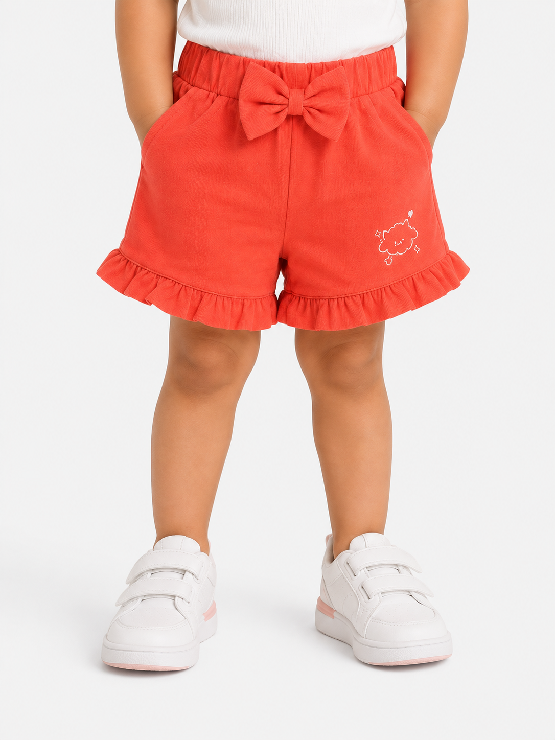Orange Stylish Playwear Boys  Soft Cotton Bottom Wear BloomUp