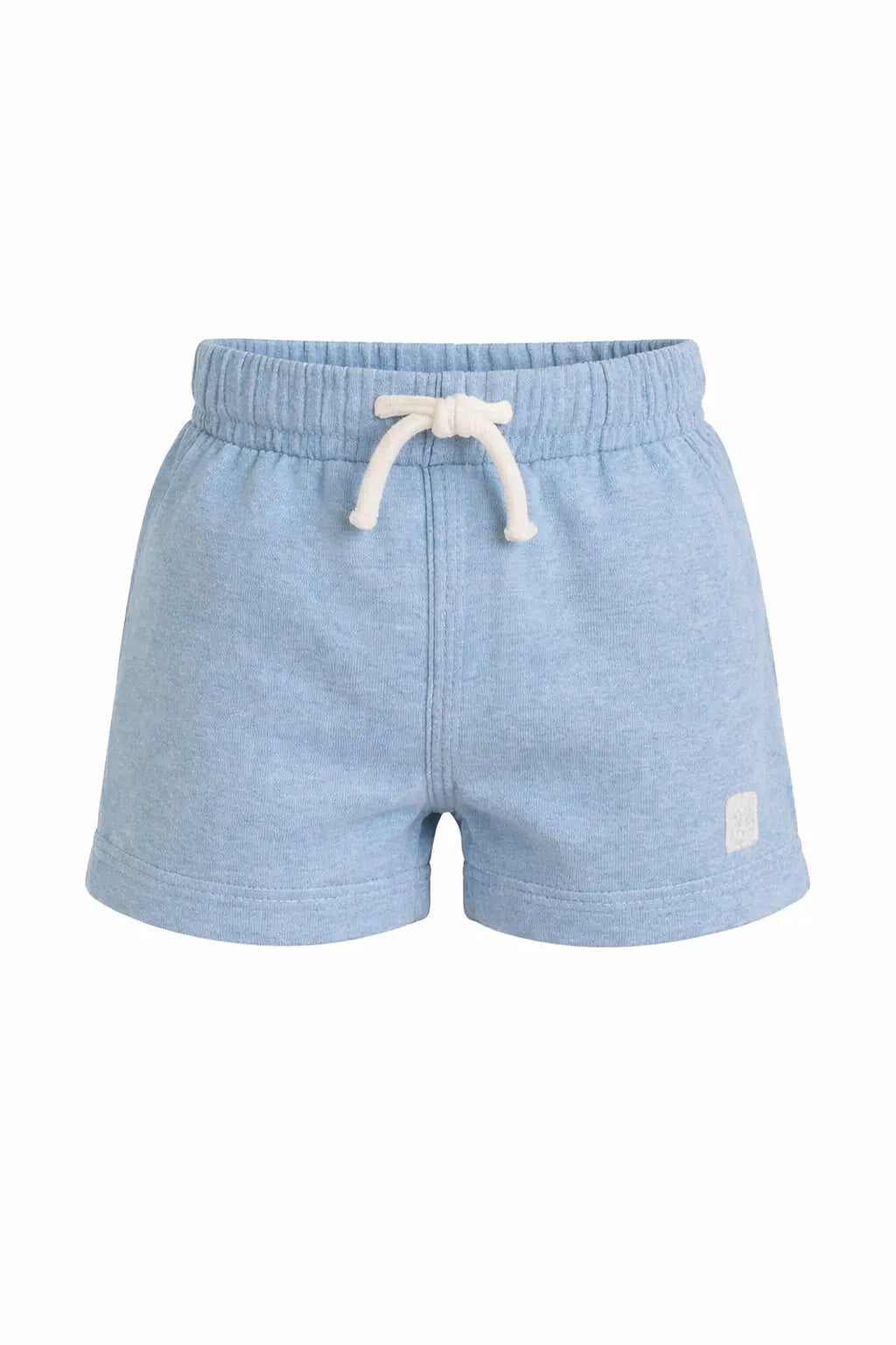 Kids Sky Blue Cotton Shorts with Drawstring Waist BloomUp