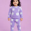 Lavender Floral Print Co-ord Set for Baby Girls – Soft Sweatshirt & Leggings Set