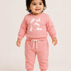 Coral Orange Bunny Graphic Sweatshirt for Kids – Soft Cotton Winter Wear Cozy Pullover