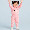 Pink Bunny Face Co-ord Set for Baby Girls – Soft Sweatshirt & Jogger Pants Set