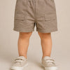 Beige Cargo Shorts for Boys – Soft Cotton Casual Utility Summer Wear