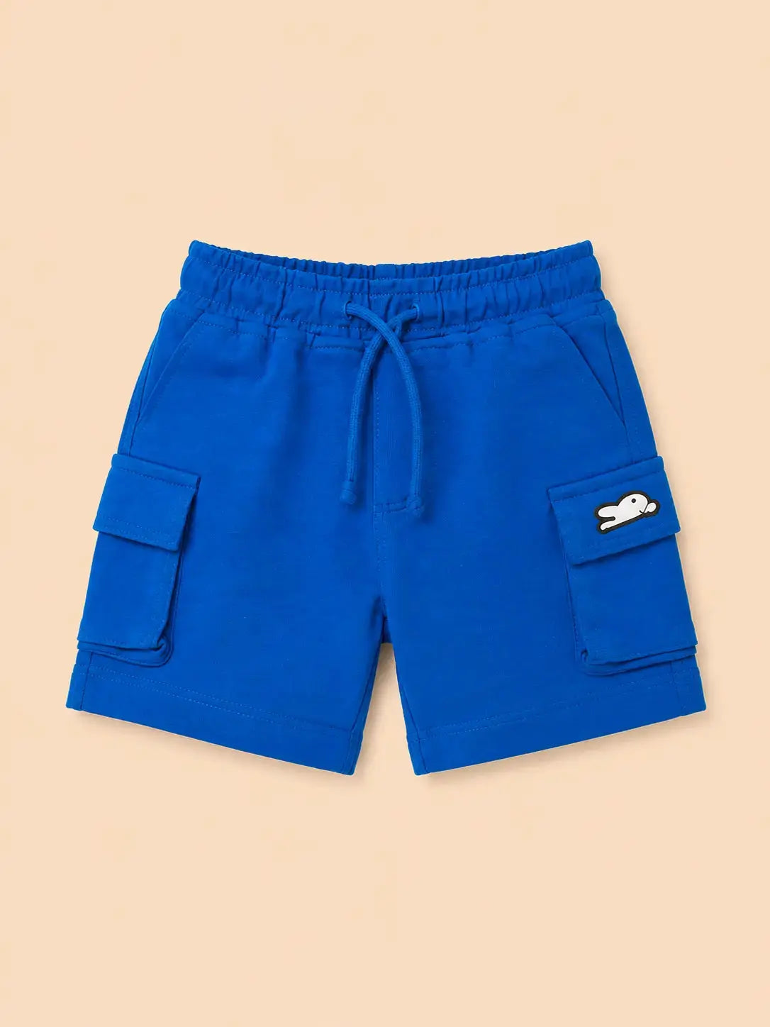 BloomUp Royal Blue Cargo Shorts for Boys – Soft Cotton Casual Utility Summer Wear