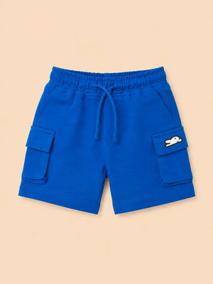 BloomUp Royal Blue Cargo Shorts for Boys – Soft Cotton Casual Utility Summer Wear