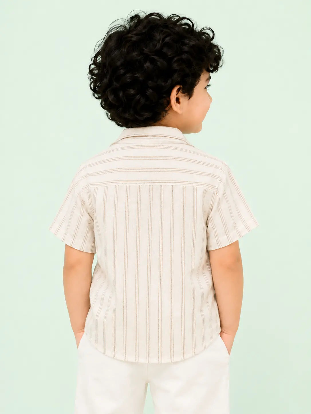 BloomUp BUSS26SHB2186-BEIGE STRIPS