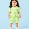 Lime Green Pineapple Print T-Shirt & Shorts Co-ord Set for Girls – Soft Cotton Summer Outfit