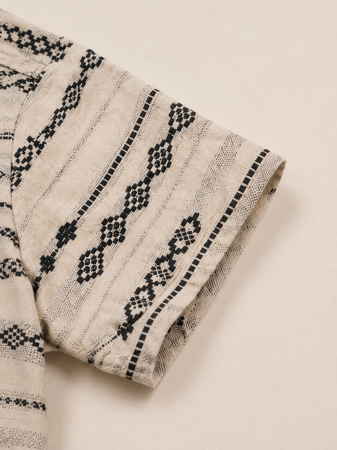 Boys Ethnic Print Shirt & Black Shorts Set – Smart Casual Cotton Co-ord Outfit BloomUp