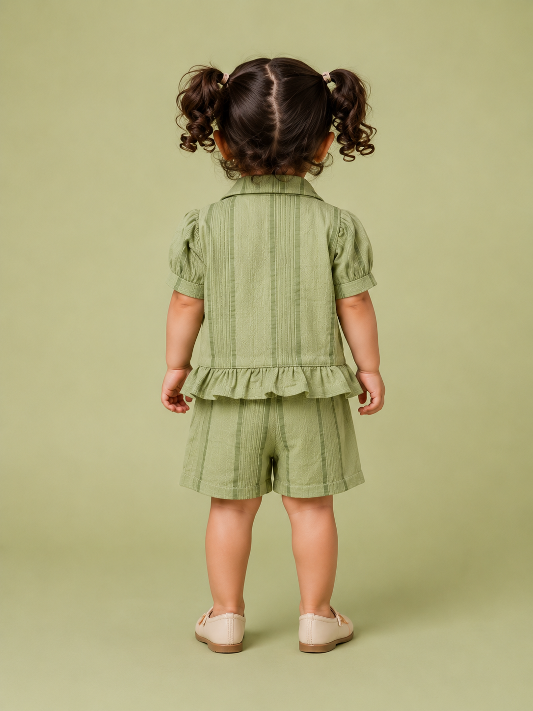 Pistachio Green Girls T-Shirt for Infant Girls & Toddlers (6M–3Y) BloomUp