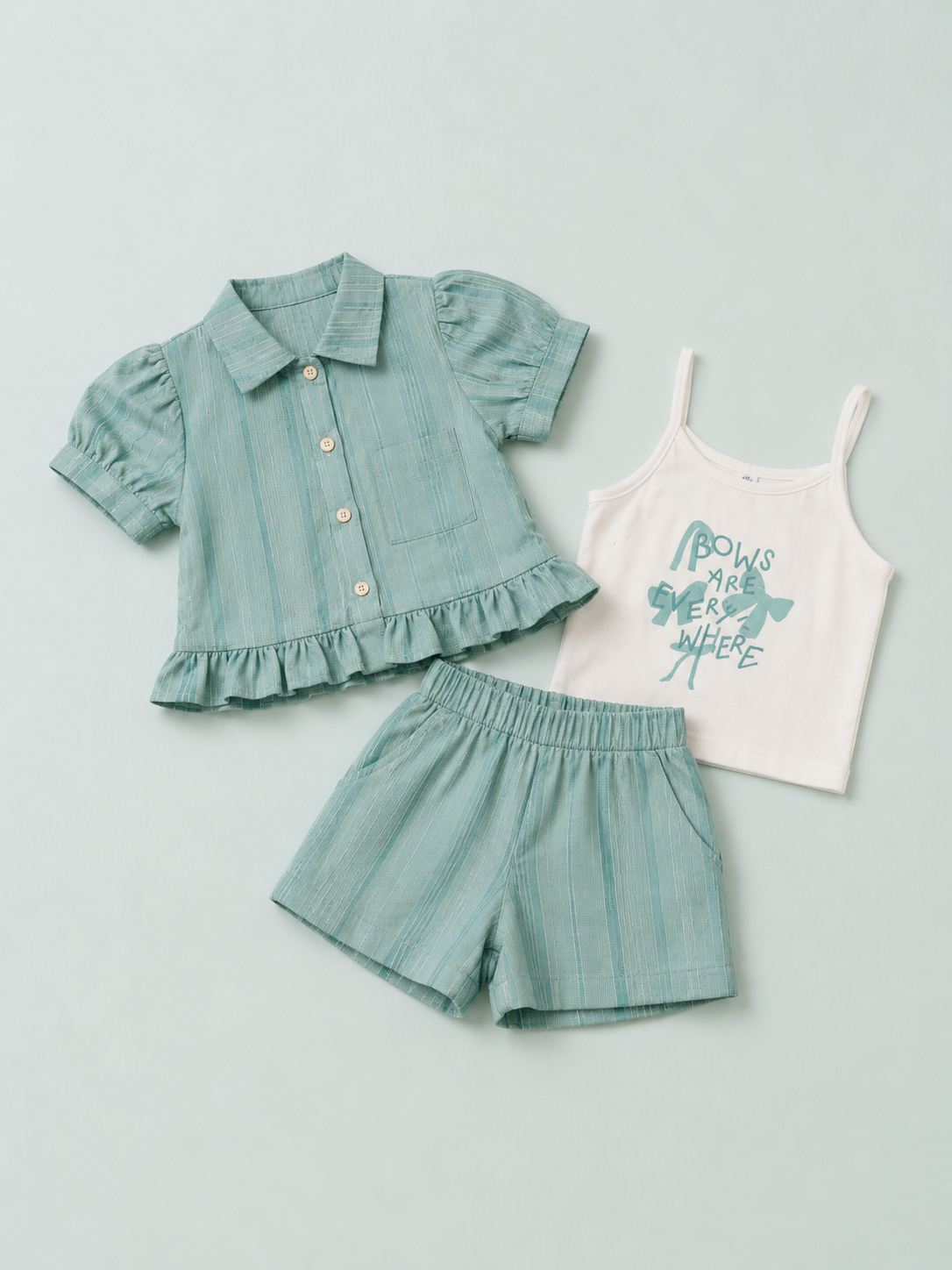 Powder Blue Girls T-Shirt for Infant Girls & Toddlers (6M–3Y) BloomUp