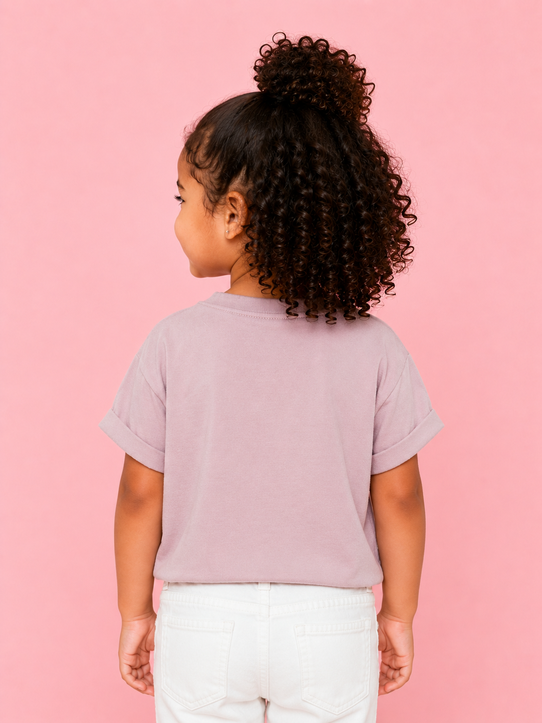 Girls Dusty Rose Pocket T Shirt Kidswear Cotton Stylish Comfortable BloomUp