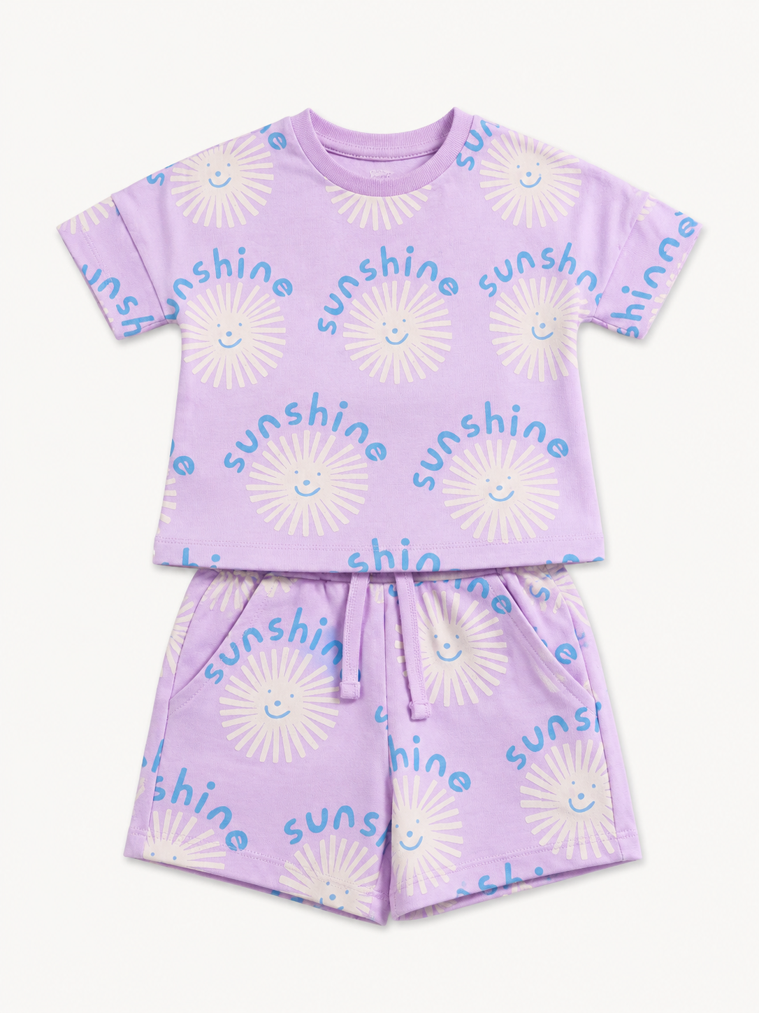 Kids Lavender Printed Shirt And Soft Cotton Clothing Set for BloomUp
