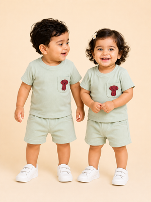 Stylish Green Comfort Fit Boys  Soft Cotton Clothing Set BloomUp