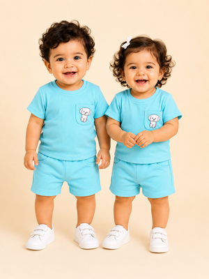 Mint Casual Summer Boys  Soft Cotton Clothing Set BloomUp