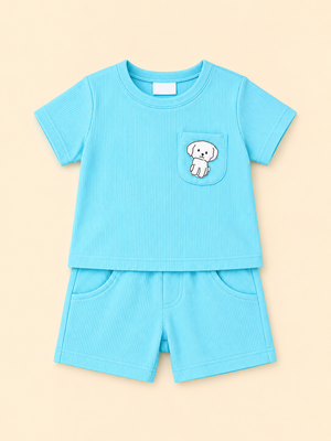Mint Casual Summer Boys  Soft Cotton Clothing Set BloomUp