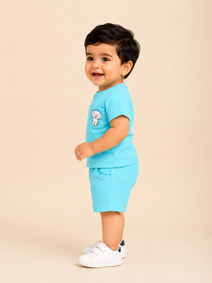 Mint Casual Summer Boys  Soft Cotton Clothing Set BloomUp