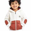 Cream Sherpa Hooded Zip-Up Winter Jacket for Babies