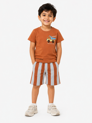 Boys Rust Soft Cotton Sets Casual Fashion Kids Wear BloomUp