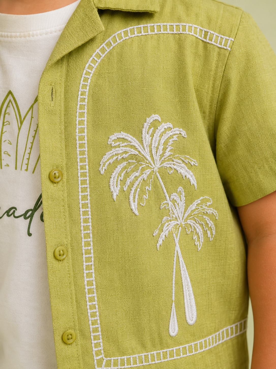 Boys Green Soft Cotton Sets Casual Fashion Kids Wear BloomUp