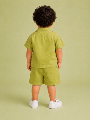 Boys Green Soft Cotton Sets Casual Fashion Kids Wear BloomUp