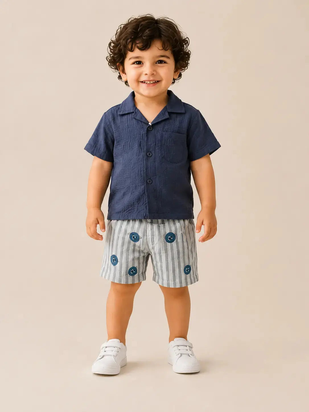 Boys Blue Soft Cotton Sets Casual Fashion Kids Wear BloomUp