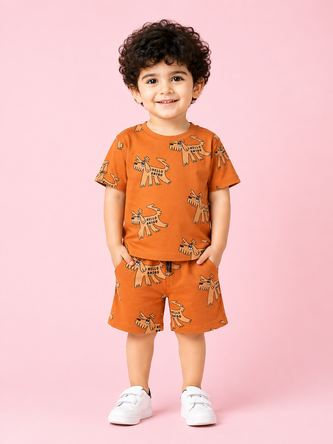 Coral Trendy Daily Wear Boys Soft Cotton Clothing Set BloomUp