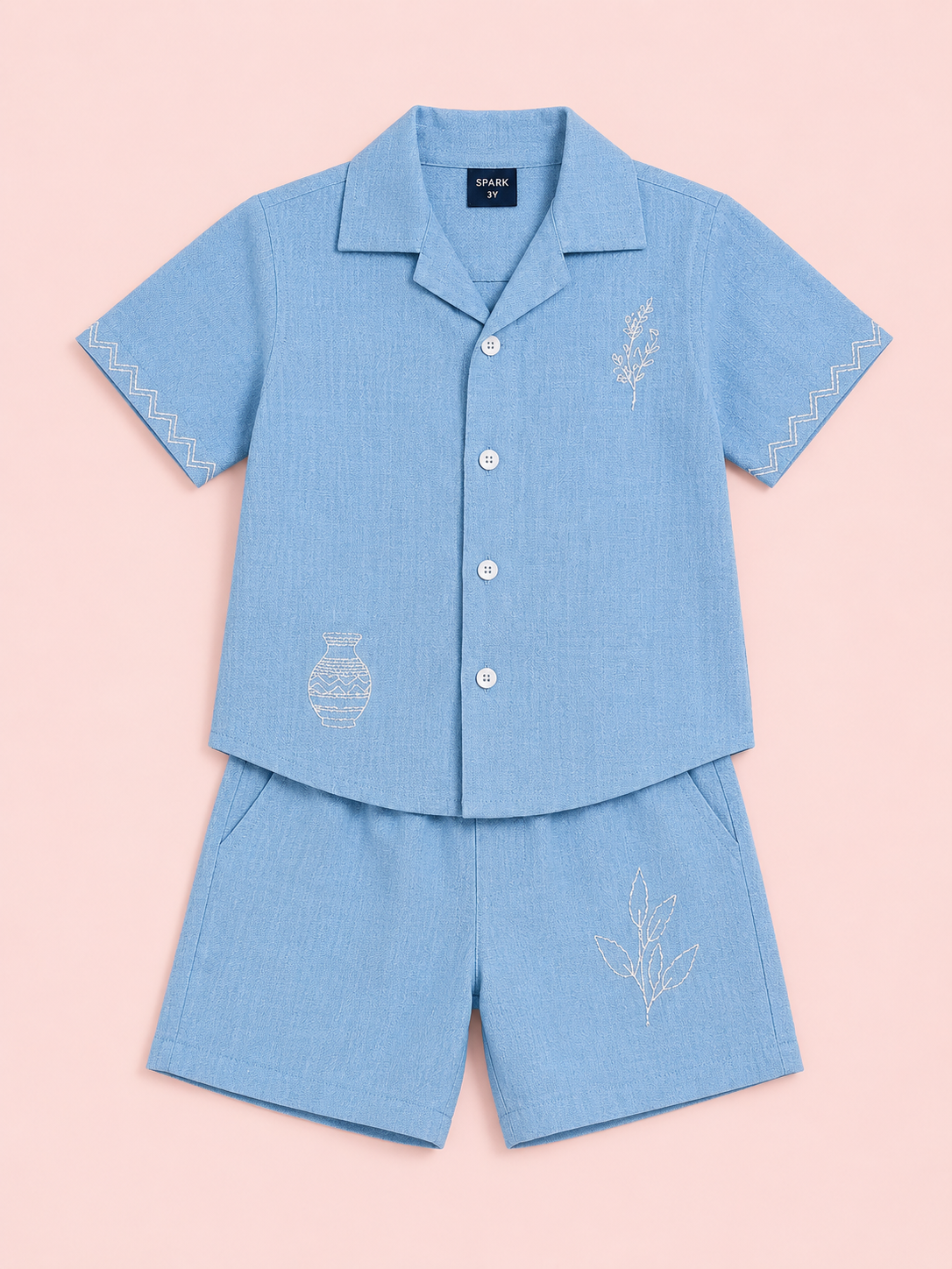 Blue Premium Casual Boys  Soft Cotton Clothing Set BloomUp
