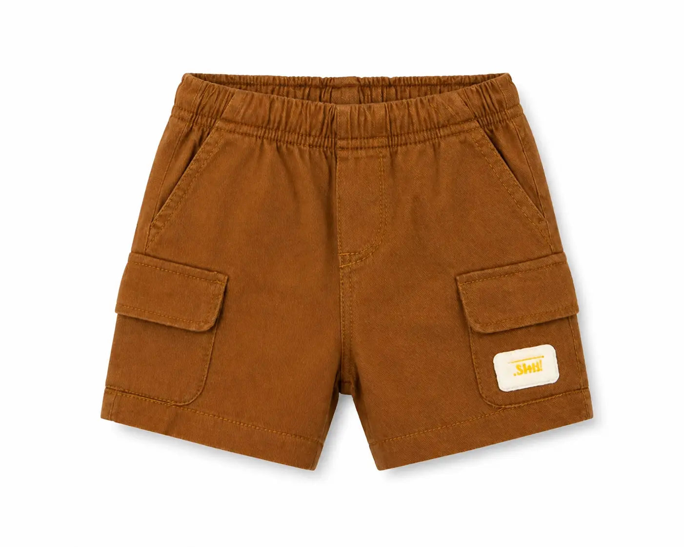 Kids Brown Cargo Shorts with Flap Pocket BloomUp