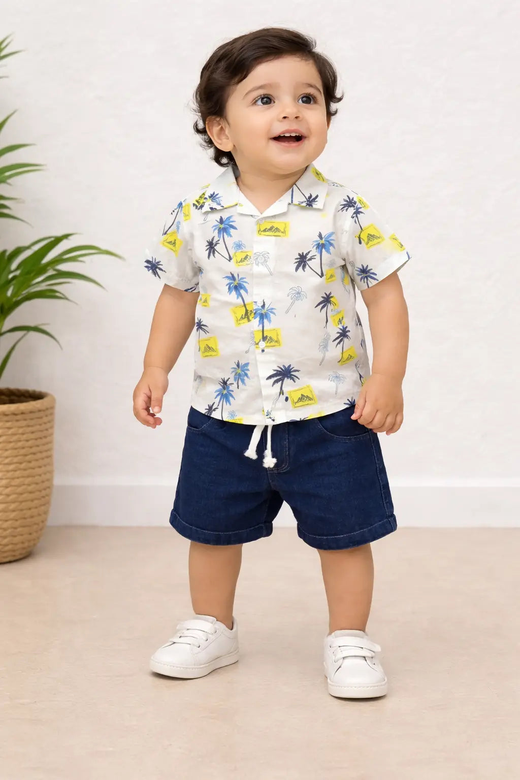 White Relax Graphic Sleeveless T-Shirt for Boys – Soft Cotton Summer Wear Kids Tank Top Bloomup