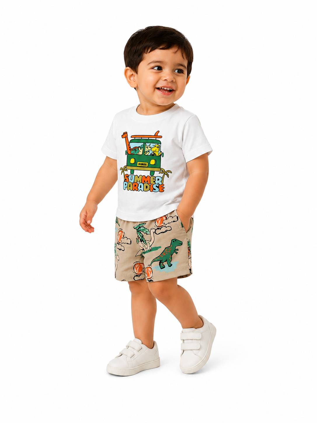 Boys Dust Peach Pull On Soft Cotton Clothing Set BloomUp