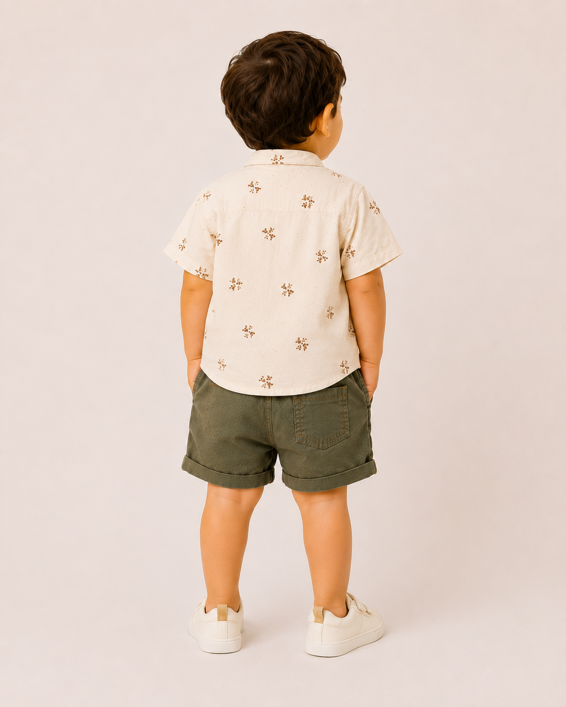 Boys Grey Cargo Style Shorts Soft Cotton Clothing Set BloomUp