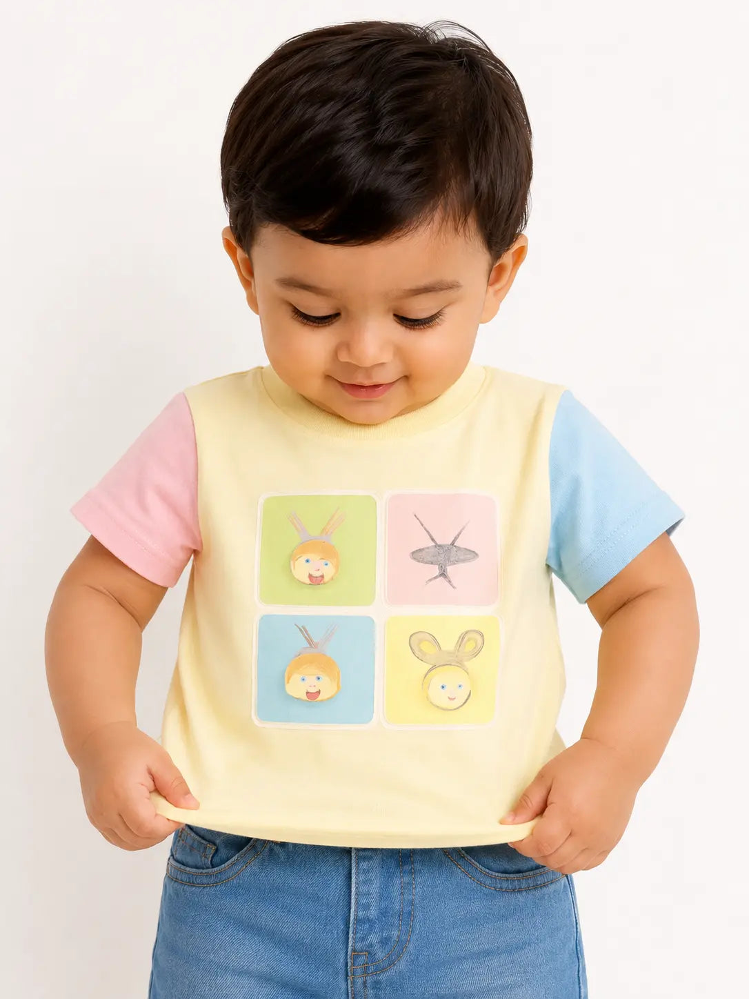 BloomUp Butter Yellow Soft Baby T-Shirt for Infants