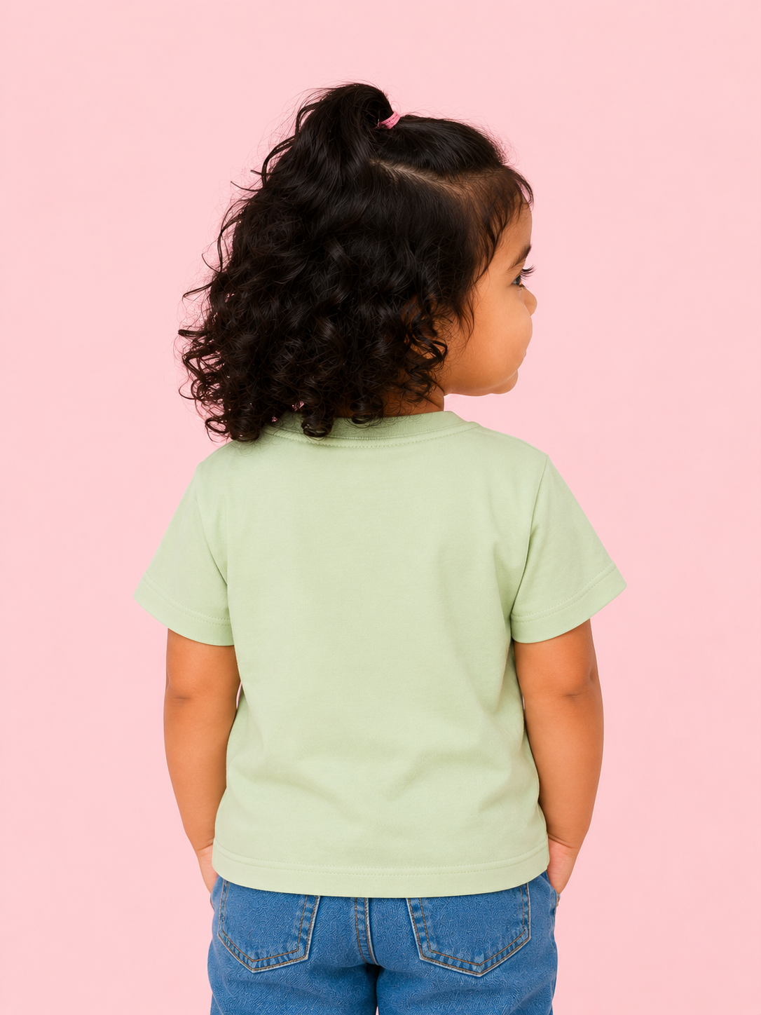 Lime Green Motivational Graphic Kids T-Shirt – Soft Cotton Summer Wear for Girls BloomUp