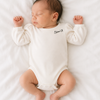 Cream Long Sleeve Baby Bodysuit – Soft Cotton Minimal Onesie