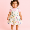 Pink Floral Layered Dress with T-Shirt – Baby Girl Summer Outfit Set