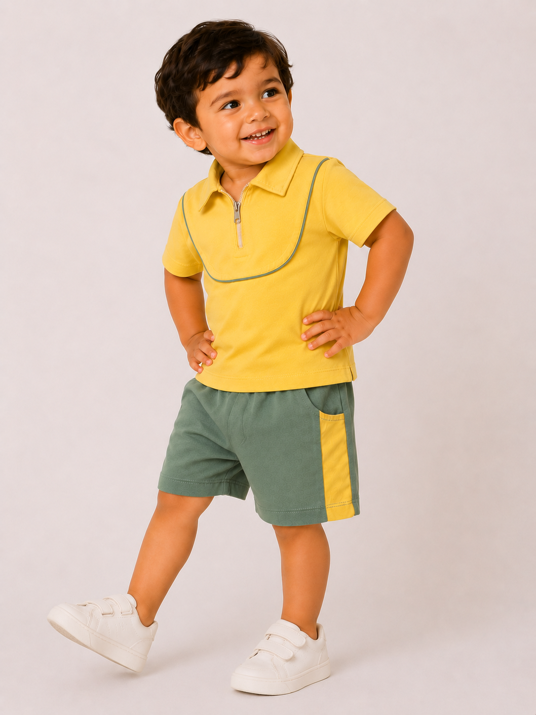 Boys Grey Melange Sweat Shorts Soft Cotton Clothing Set BloomUp