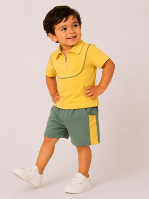 Boys Grey Melange Sweat Shorts Soft Cotton Clothing Set BloomUp
