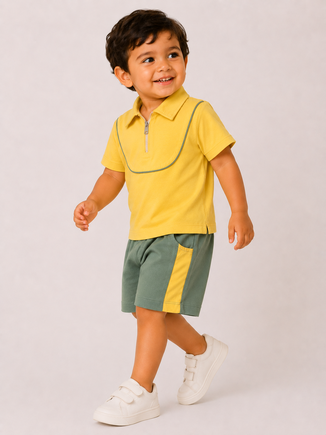 Boys Grey Melange Sweat Shorts Soft Cotton Clothing Set BloomUp