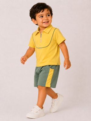 Boys Grey Melange Sweat Shorts Soft Cotton Clothing Set BloomUp