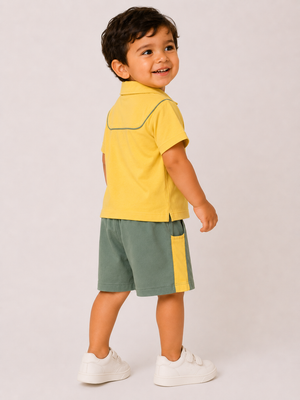 Boys Grey Melange Sweat Shorts Soft Cotton Clothing Set BloomUp
