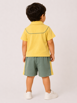 Boys Grey Melange Sweat Shorts Soft Cotton Clothing Set BloomUp