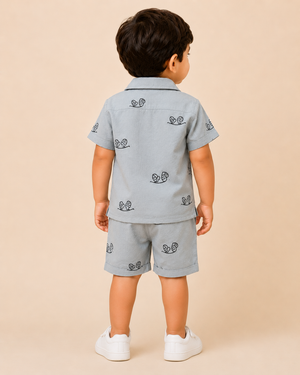 Boys Mustard Sweat Shorts With Soft Cotton Clothing Set BloomUp