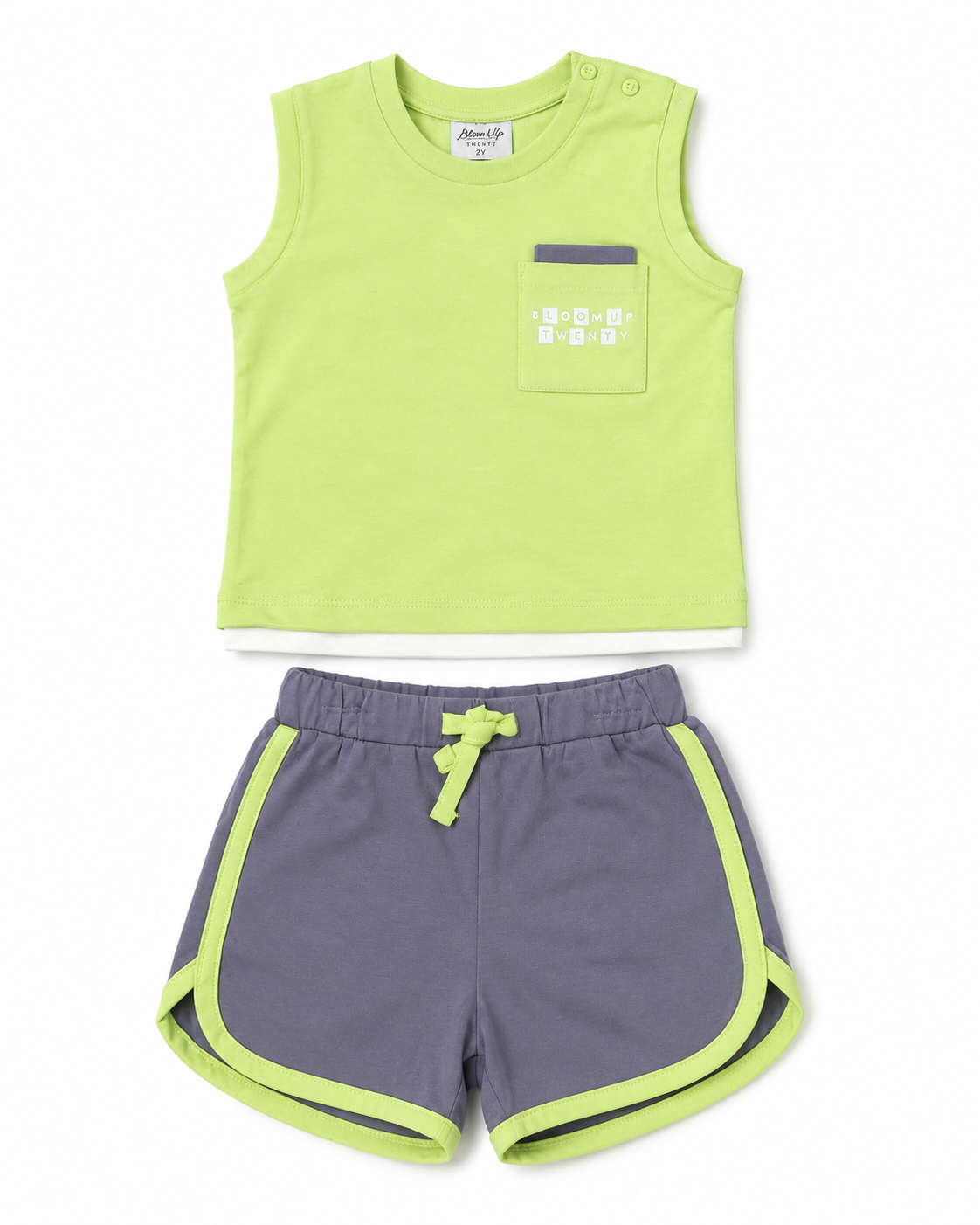 Boys Navy Sweat Shorts With Soft Cotton Clothing Set BloomUp