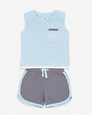 Boys Red Sweat Shorts With Soft Cotton Clothing Set BloomUp