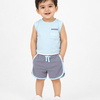 Sky Blue Sleeveless T-Shirt & Shorts Set for Boys – Soft Cotton Casual Summer Outfit