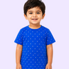 Blue Polka Dot Kids T-Shirt – Soft Cotton Casual Summer Wear for Boys